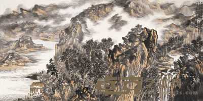 林浩湖 2005年作 云满山头 镜心 66×136cm